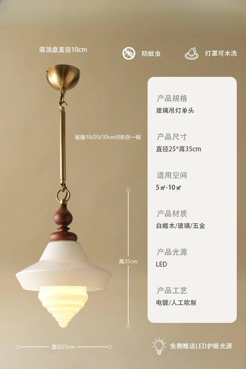 Decorbites™ Gold-Lustre-Glas-Pendantleuchten LED E27 Vintage-Design Klassisch für Schlafzimmer Kücheninsel