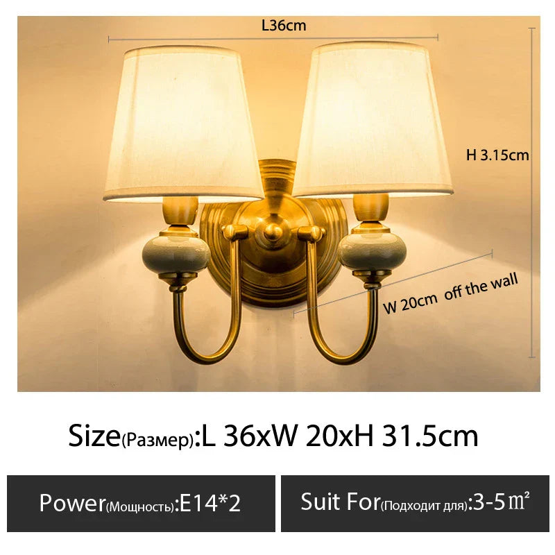 Decorbites™ Stoffabdeckung Wandlampe für Schlafzimmer, Wohnzimmer, Restaurant und Korridor