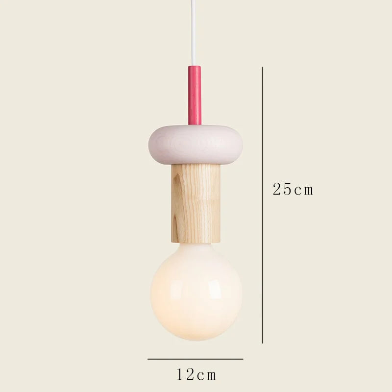 Decorbites™ LED Holz-Hängeleuchte: Nordisches Design, Kawaii-Schlafzimmer-Dekorleuchte
