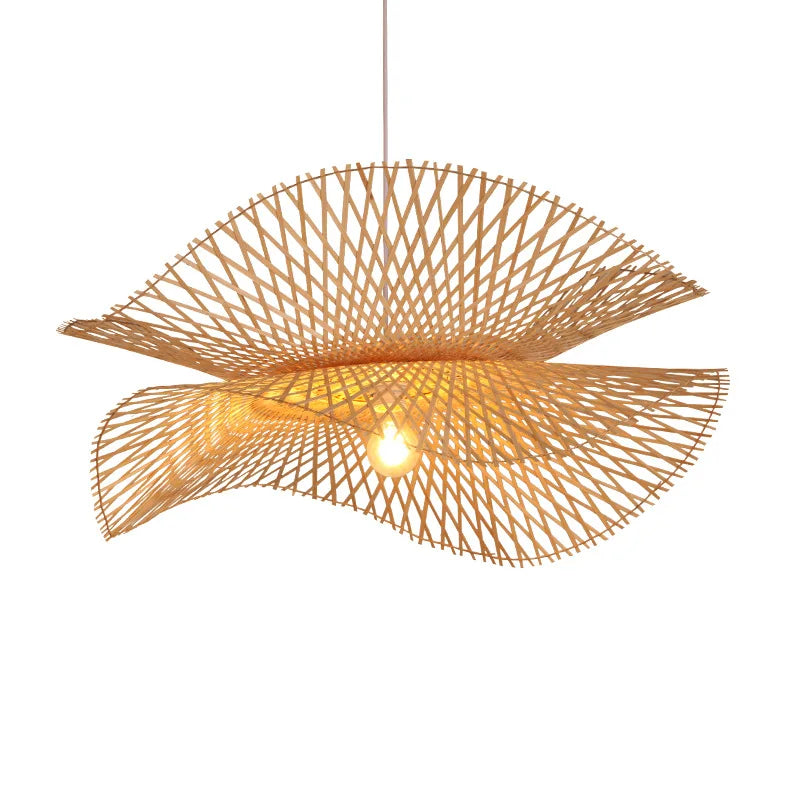 Decorbites™ Bambus-Leuchter: Handgewebte Rattan-Hängeleuchte für Küche, Bar und Restaurant – LED E27