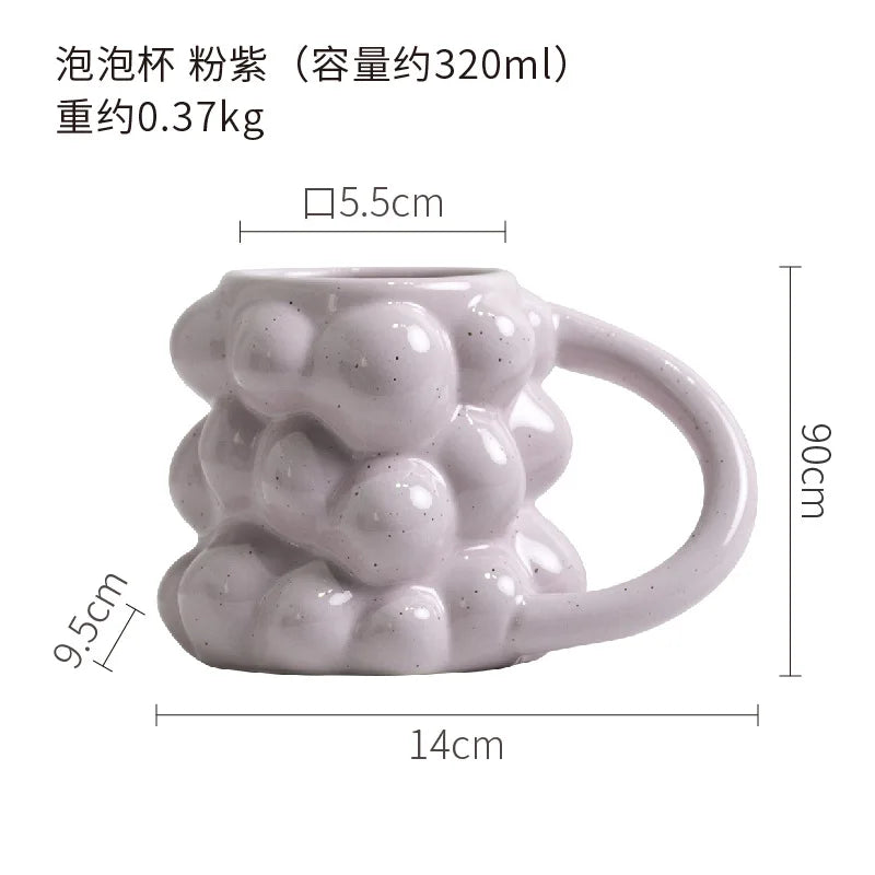DecorBites™ Grape Ceramic Mug: Cute, High Value, Office & Home Milk Cup, Women's Gift.