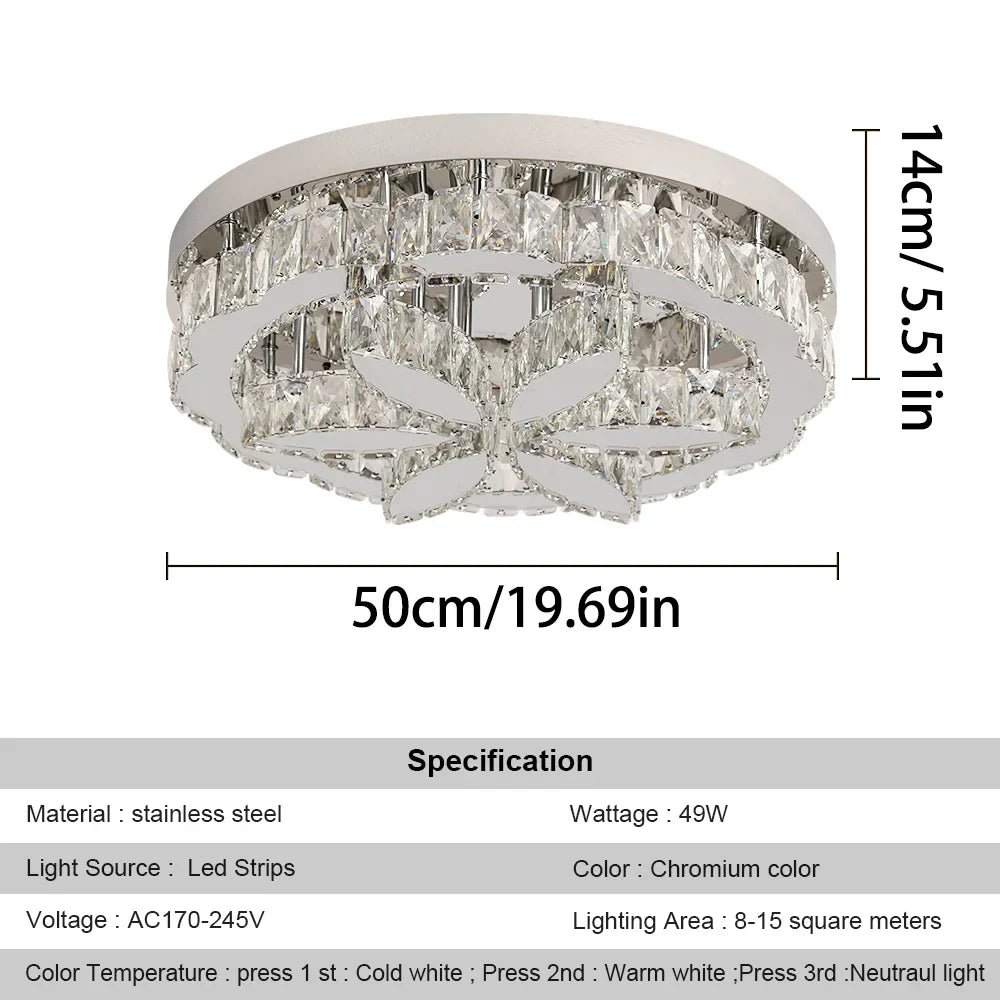 Decorbites™ Kristall-Deckenleuchter: Moderne LED-Beleuchtung mit Fernbedienung zum Dimmen für luxuriöse Einrichtung des Zuhauses