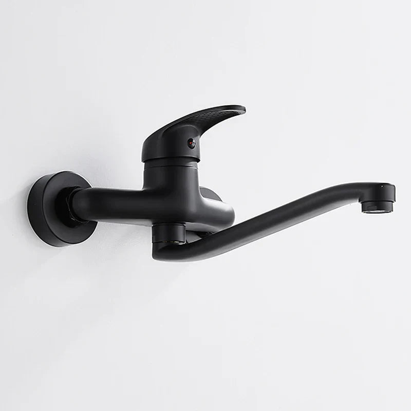 Decorbites™ Duale Loch Küchenarmatur, Schwarz Messing Chrom Mischbatterie für Spüle