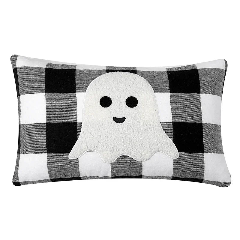 Decorbites™ Halloween-Geister-Stickkissen für gemütliche Wohnzimmer-Sofarast
