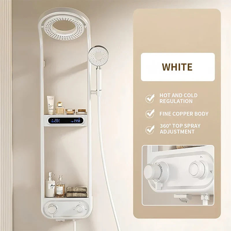 DecorBites™ Electric Showerhead Knobs Column Faucet Set for Bathroom Bathtub System