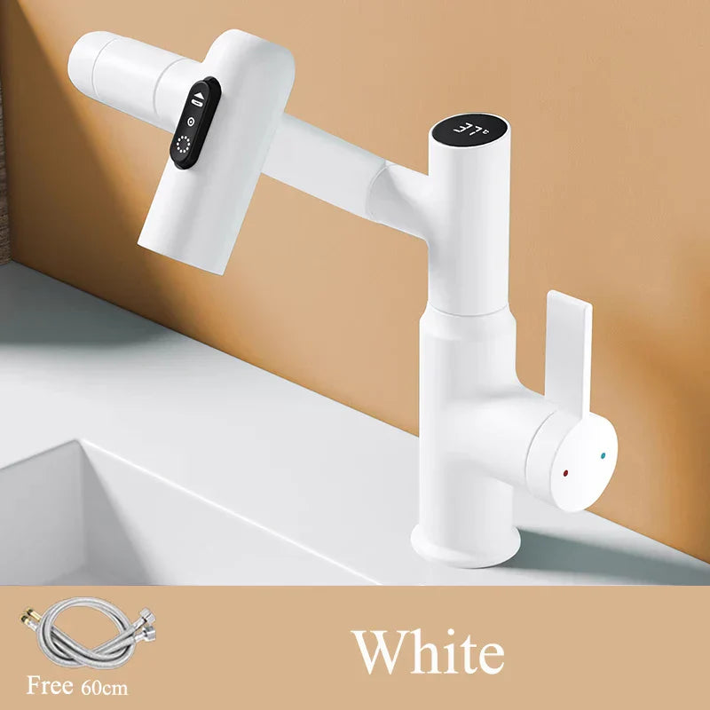 Decorbites™ LED-Badwaschbeckenarmatur 360° Drehbarer Mischbatterie Waschtischarmatur mit Multifunktionsstrahldüse