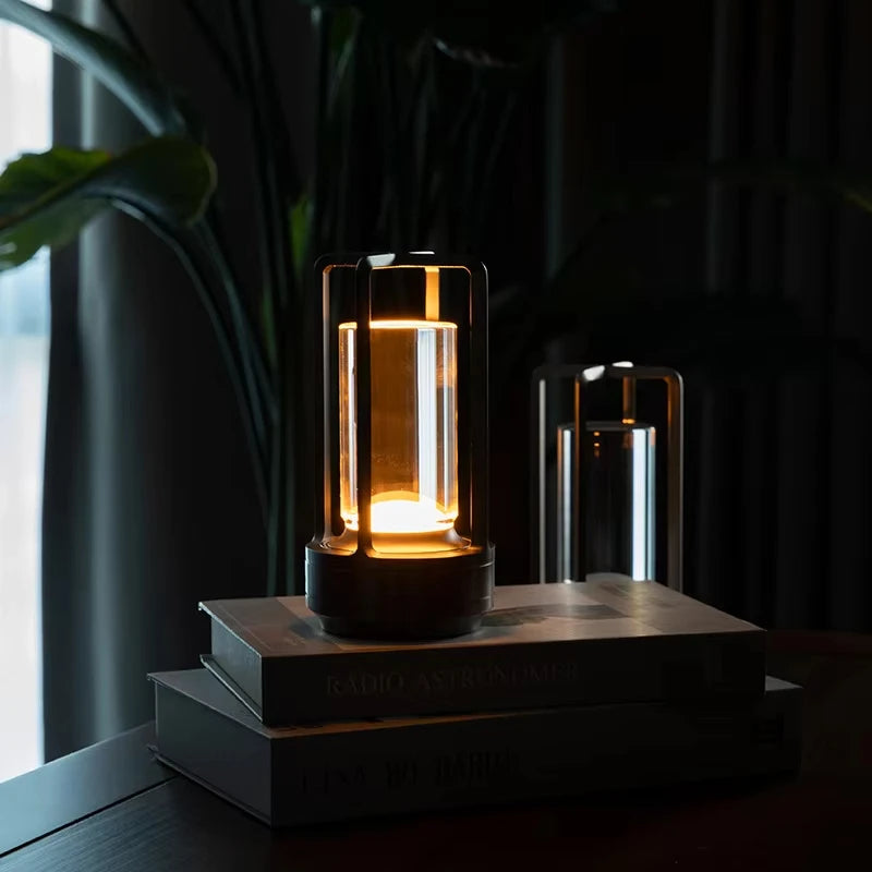 LED kristall tisch lampe Kunststoff Wiederaufladbare touch nacht lampe Schlafzimmer Nachttisch lampe Restaurant dekorative lampe