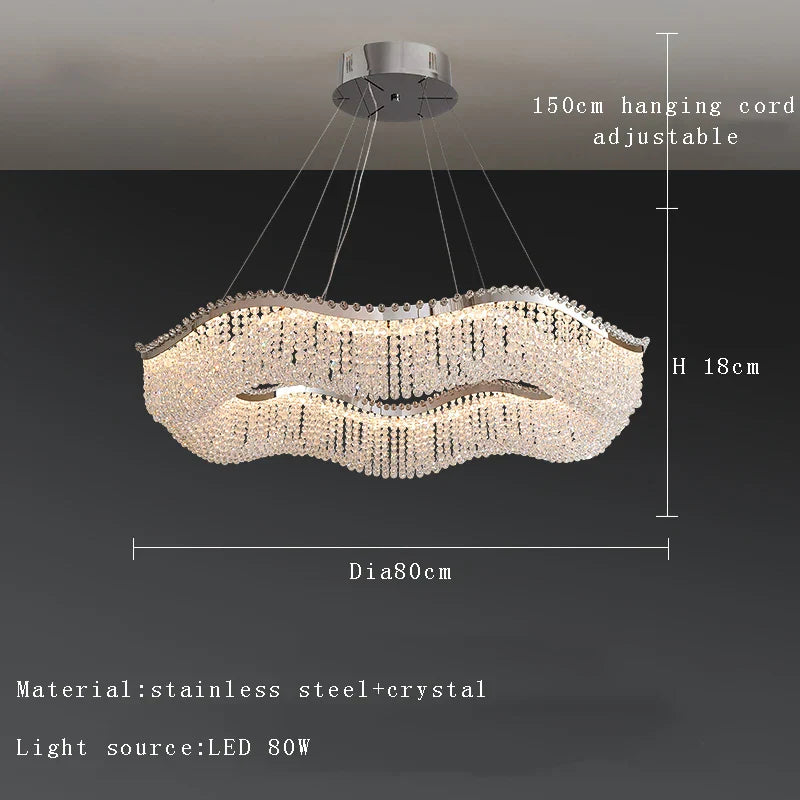 Decorbites™ Kristallperlen-Kronleuchter LED-Lichter für modernes luxuriöses Wohnraumausstattung & Schlafzimmer