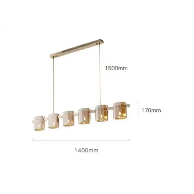 Decorbites™ Elegante Rauchglas-Hängelampe Deckenbeleuchtung für Esszimmer Wohnzimmer Schlafzimmer