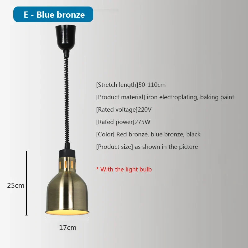 DecorBites™ Electric 275W Food Heat Preservation Pendant Light for Kitchen & Restaurant