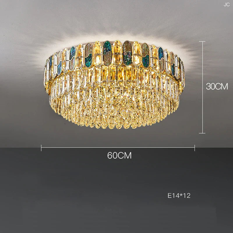 Decorbites™ dimmbare LED-Muschel-Kristall-Leuchter für das Wohnzimmer