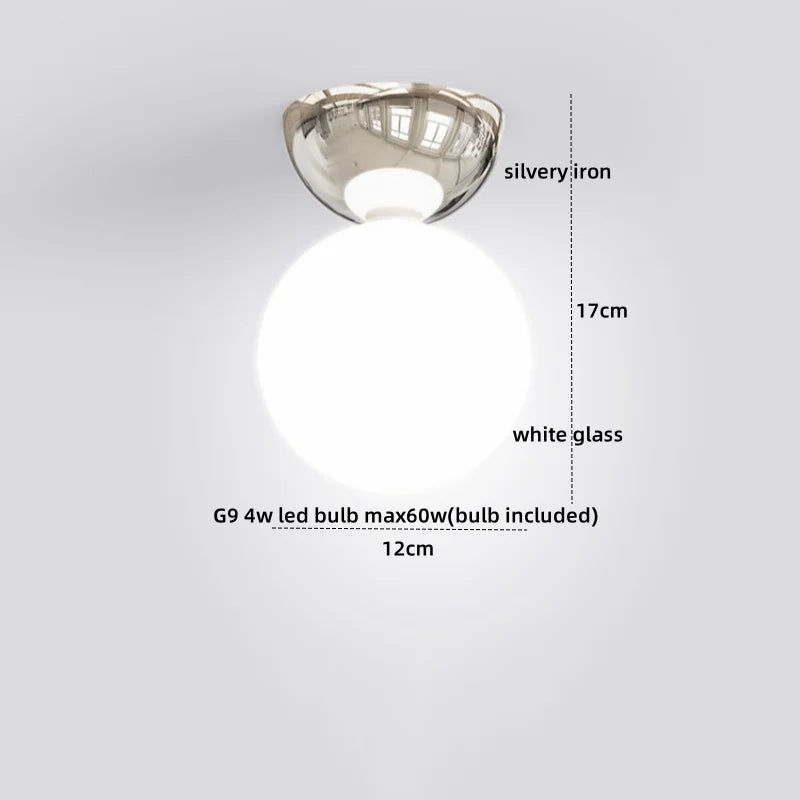 Decorbites™ Eisen-Glas-LED-Deckenleuchten Moderne Heimdekoration Beleuchtung G9 Lampen