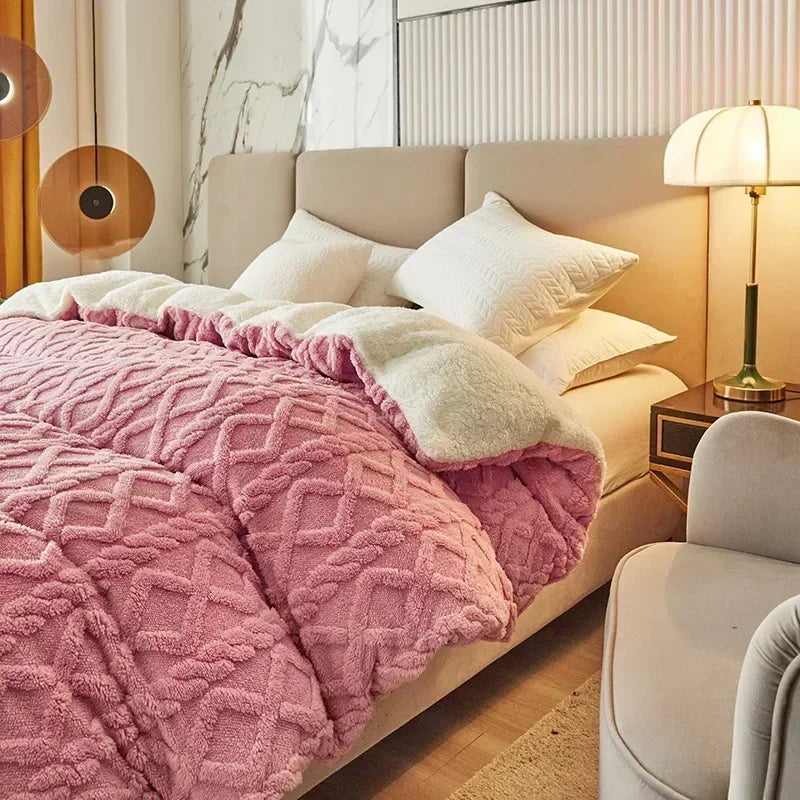 Decorbites™ Kuschelige Kaschmir-Decke-Duvet-Cover - Weiche Warme Fleece-Bettwäsche für Betten