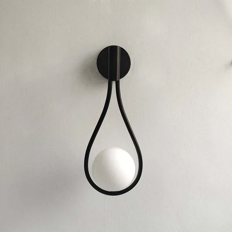Decorbites™ Schwarze Glas-Kugel Messing Wandarmleuchte Vintage-Industrial-LED-Spiegel-Licht