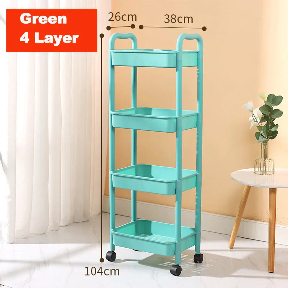 Decorbites™ Küchen-Wandwagen Rollierender Utility-Organizer-Regal-Trolley-Wagen