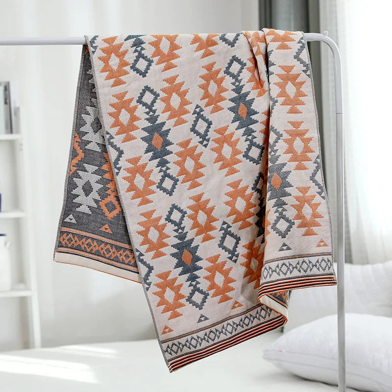 Decorbites™ Baumwoll-Gaze-Badhandtuch-Set – Hohe Qualität, Unisex, Erwachsene, 70*140 & 35*75
