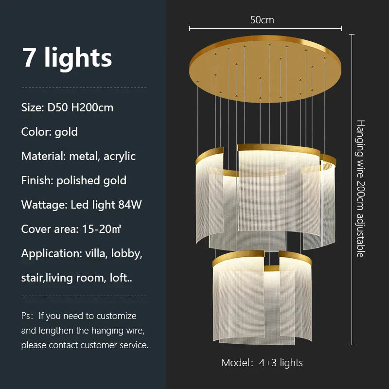 Decorbites™ Acryl-LED-Kronleuchter: Moderne Lichtluxus dimmbare Pendelleuchte für das Wohnzimmer – elegante Leuchtarmaturen