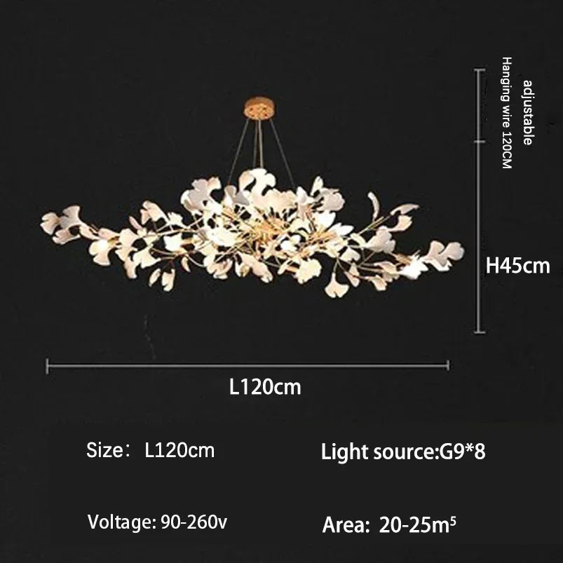 Decorbites™ Ginkgo-Blatt-LED-Deckenleuchter - Modernes nordisches Design für die Hausdekoration