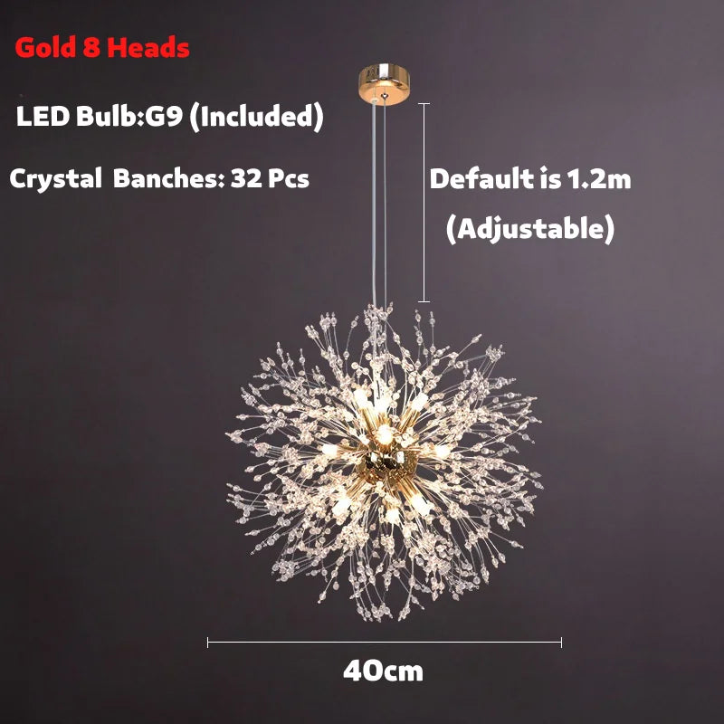 Decorbites™ Dandelion Spark LED-Kronleuchter – Moderne Kunst-Kristalllampen für die Hausdekoration