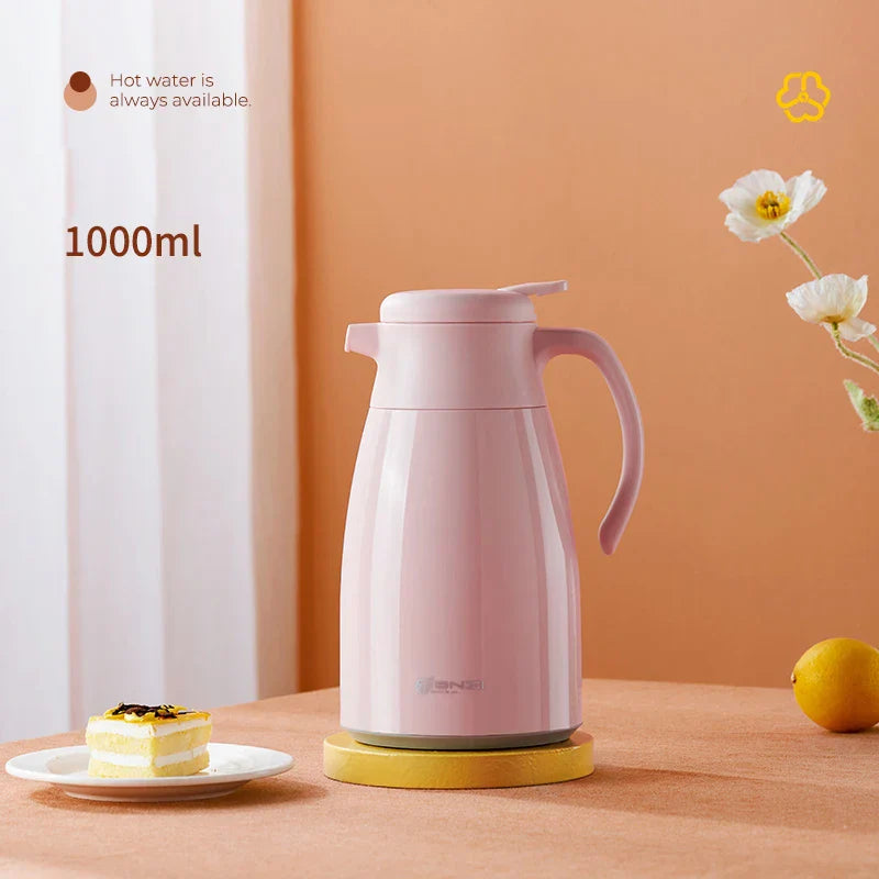 Decorbites™ Glas-Isolierkanne: Große Kapazität Thermosflasche für langanhaltende heiße/kalte Getränke