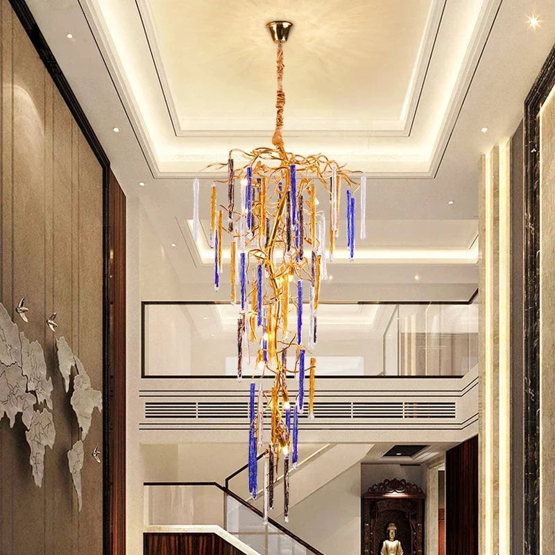 Decorbites™ Kristallanhänger-Lüster – Elegante Deckenleuchte für Villen-Treppe & Hotel