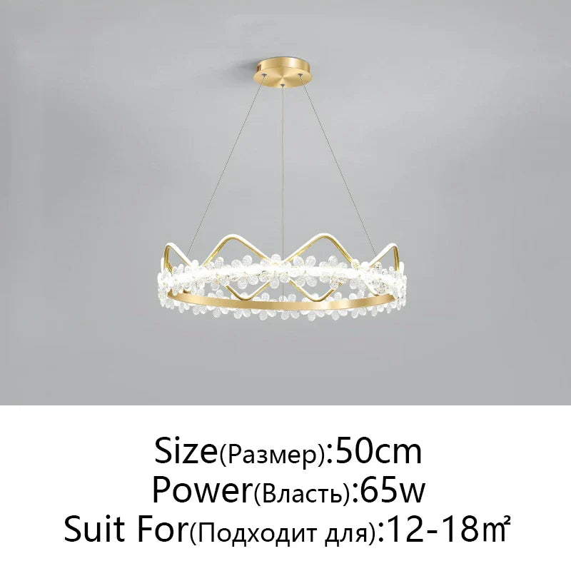 Decorbites™ Kristallblumenring-Leuchter für modernes Wohn- und Schlafzimmer