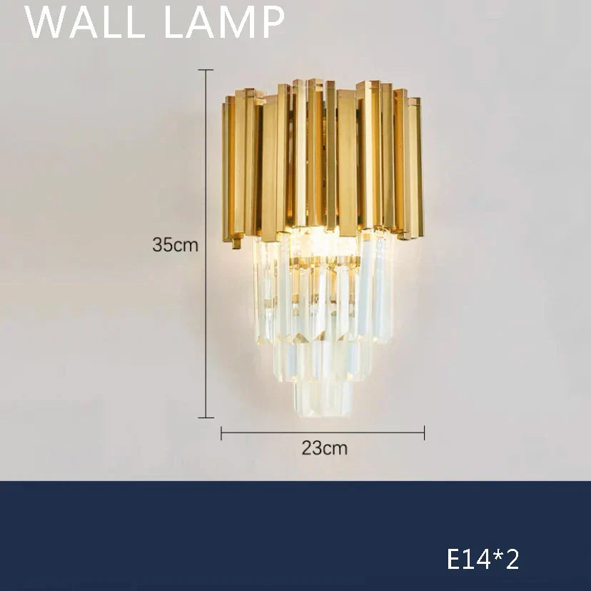 Decorbites™ Gold Kristall-Lüster LED Nordisch Klassisch Wohnzimmer Lamparas