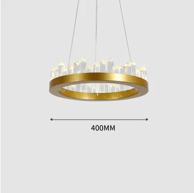 DecorBites™ Crystal LED Pendant Lights: Modern Gold Black Industrial Lamp
