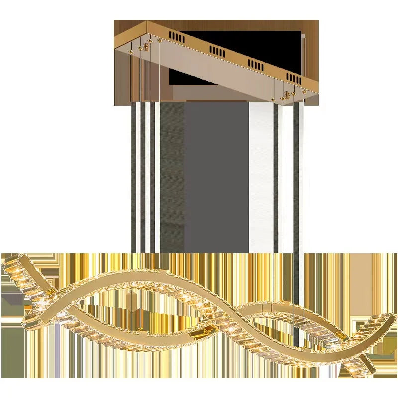 Decorbites™ Kristall-Streifen-Kronleuchter: Modernes minimalistisches Deckenlicht für künstlerische Innenraumbeleuchtung