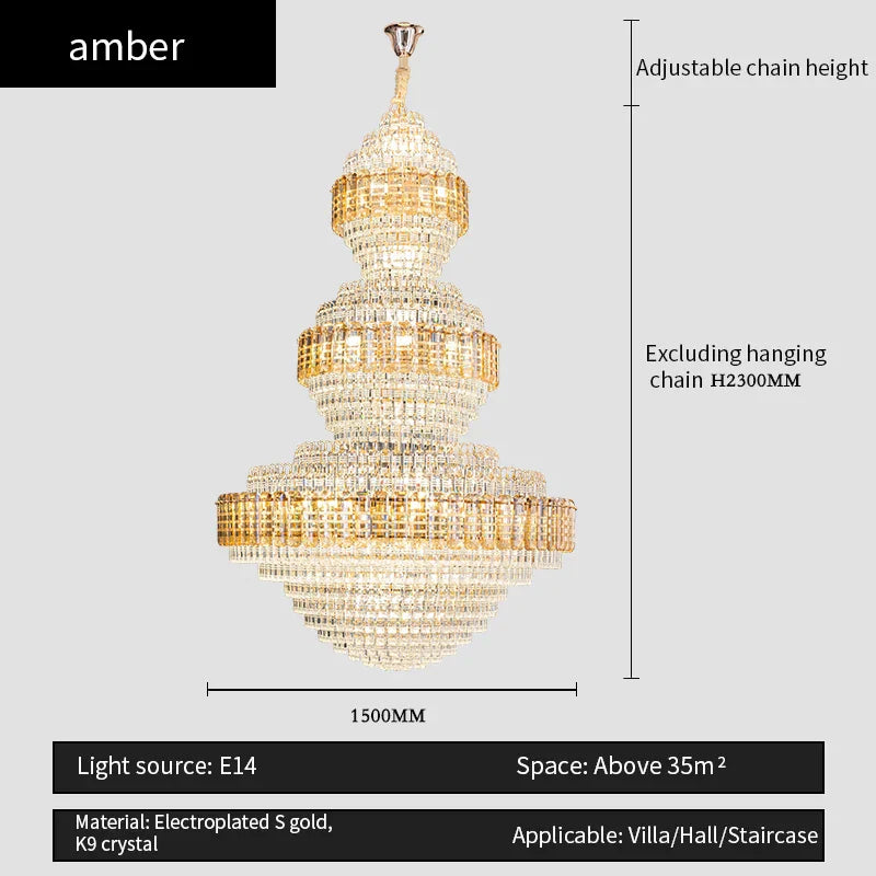 Decorbites™ Kristall-Duplex-Kronleuchter für Hotel-Lobby und Wohnzimmer