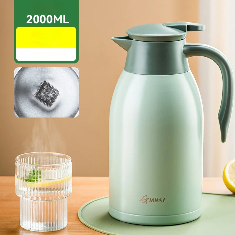 Decorbites™ Große 48-Stunden-Kaltflaschen 2000ML Thermotopf Heißwasser Kaffeekanne
