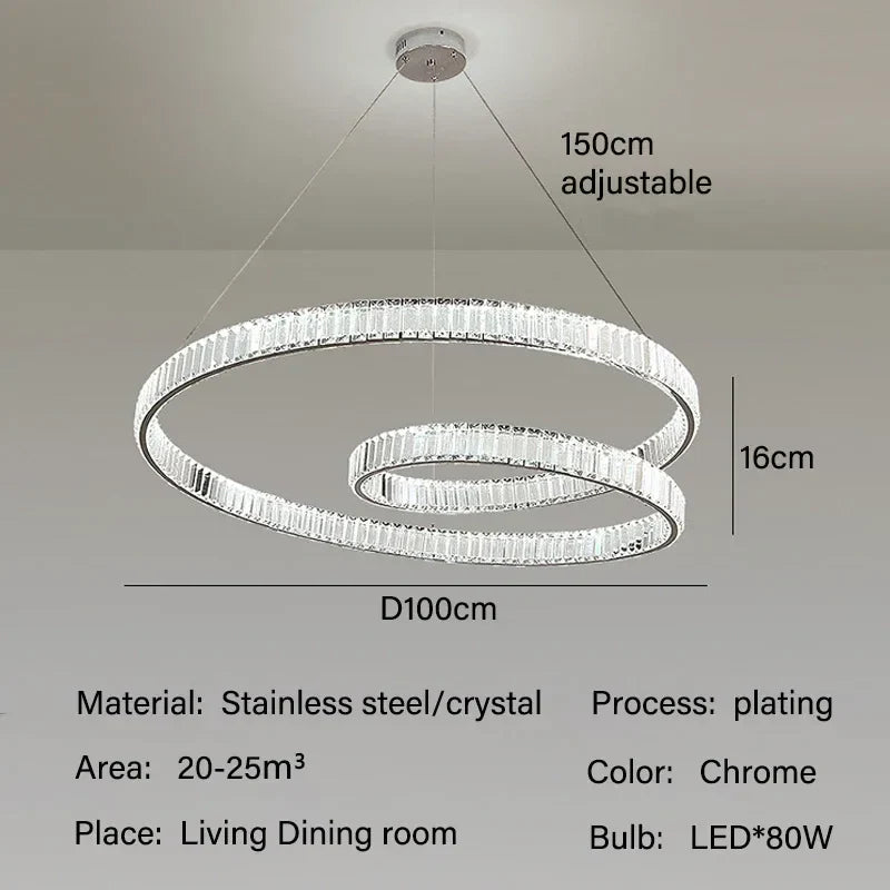 Decorbites™ Crystal-LED-Pendantleuchten: Moderner Luxus-Kronleuchter für Wohn- und Esszimmer