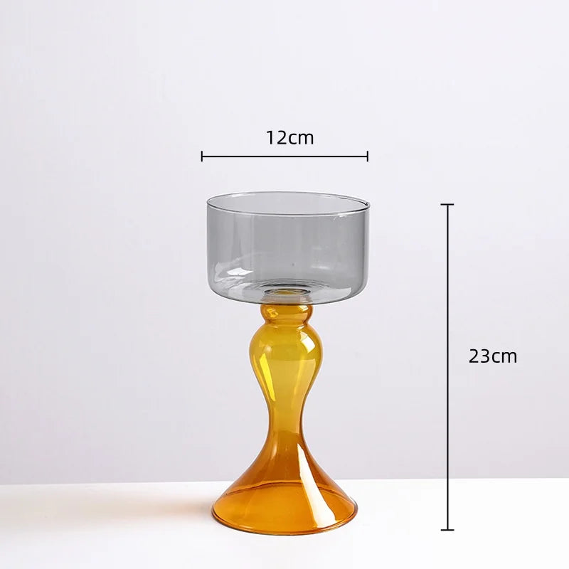 DecorBites™ Geometric Glass Vase Candle Holder Flowerpot Terrarium Home Decor Accessories
