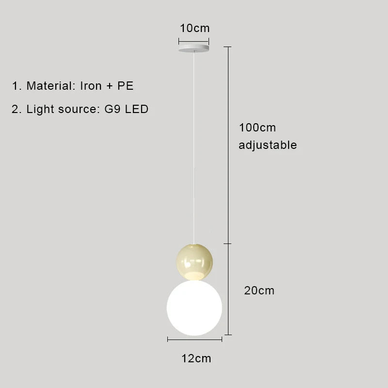Decorbites™ Creme Nordic LED Pendelleuchte: Moderne Hängelampe für stilvolle Raumdekoration im Innenbereich