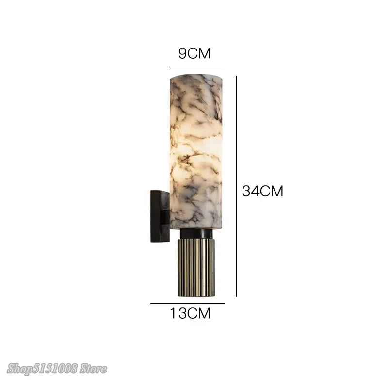 DecorBites™ Dolomite Marble Wall Light Modern Art Nordic Living Room Bedroom Wall Sconce