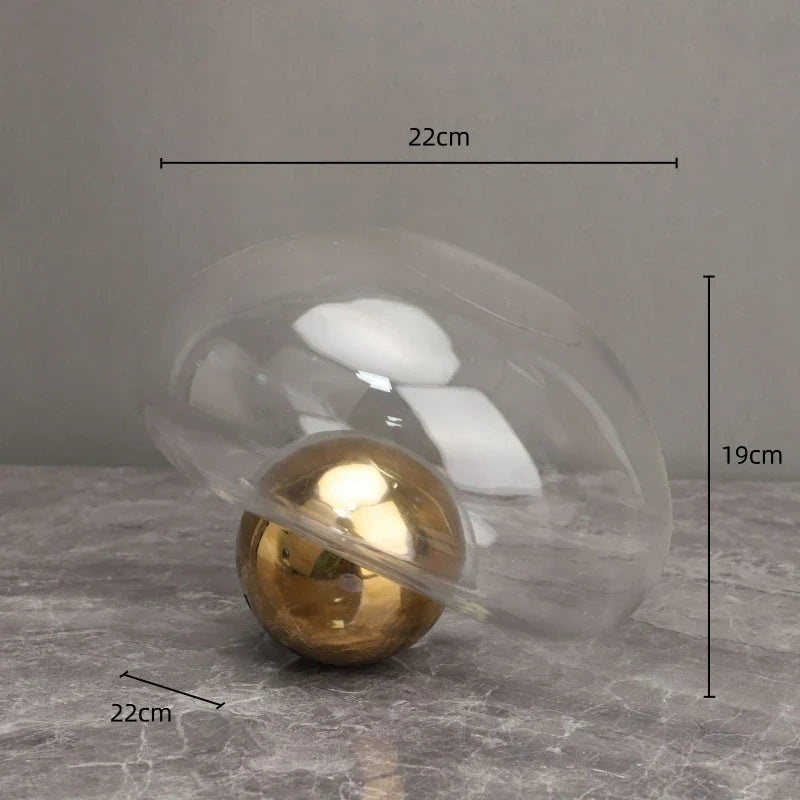 DecorBites™ Golden Ball Glass Vase for Hydroponic Flower Arrangement