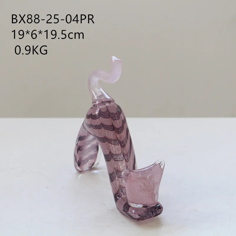 Decorbites™ Kristall-Katzenfigur | Dekorative Kätzchen-Statue zur Haushaltsdekoration