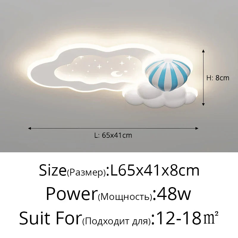 DecorBites™ Cloud Airplane Chandelier Kids Bedroom Ceiling Light Fixtures