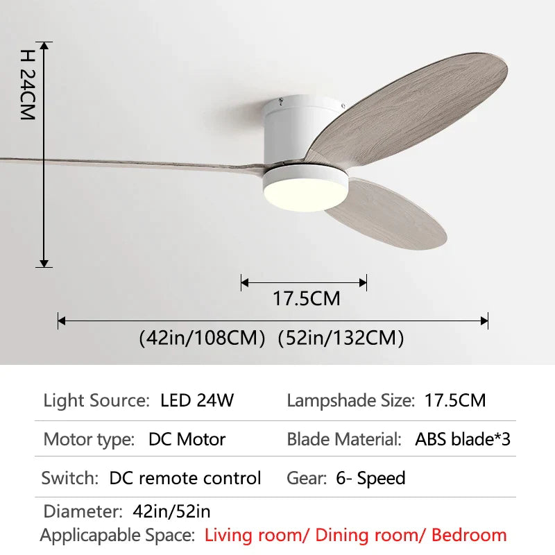 Decorbites™ Schwarze DC-Deckenventilatorleuchte mit Fernbedienung und LED-Kronleuchter