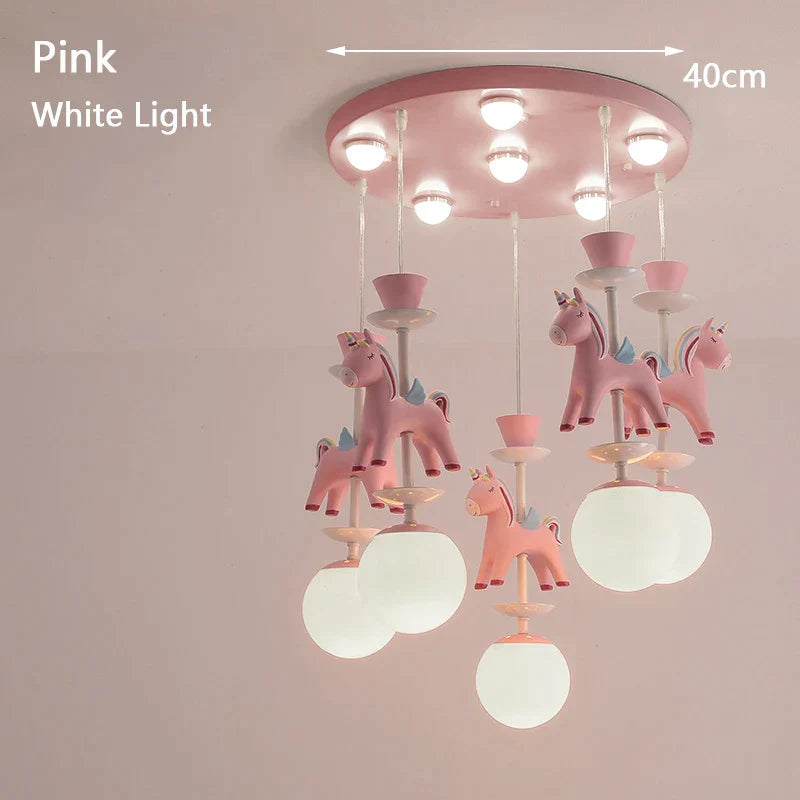 DecorBites™ Kids Dream Carousel Chandelier: Modern, Creative & Cute Bedroom Pendant Light
