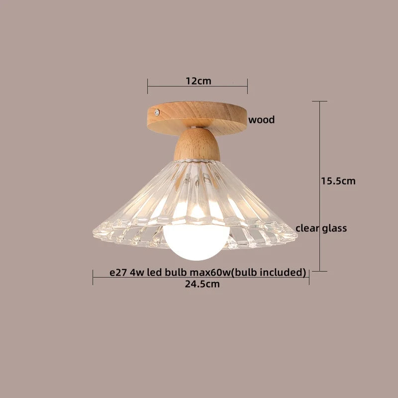 Decorbites™ Klares Glas LED-Deckenleuchte für modernes Wohnzimmer-Gang-Balkon-Restaurant-Flur-Beleuchtung