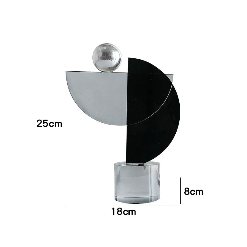 Decorbites™ Geometrische Kristall-Ornamente Ring-Skulptur Heimdekoration Figuren
