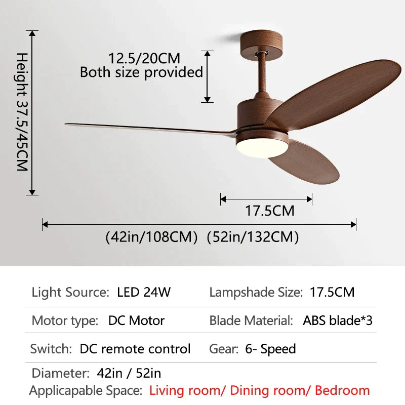 Decorbites™ 52" Moderner DC-Deckenventilator mit Fernbedienung für Zuhause und Restaurant