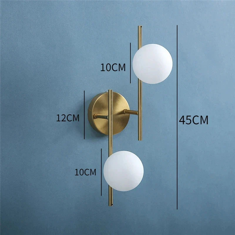 Decorbites™ Glasball-LED-Wandleuchte: Moderne Innenleuchte für Schlafzimmer und Heimdekoration
