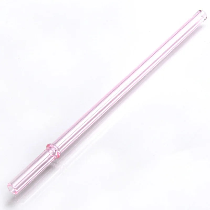 DecorBites™ Glass Bent Straw 200mm - Reusable Cold Beverage Drinking Straw