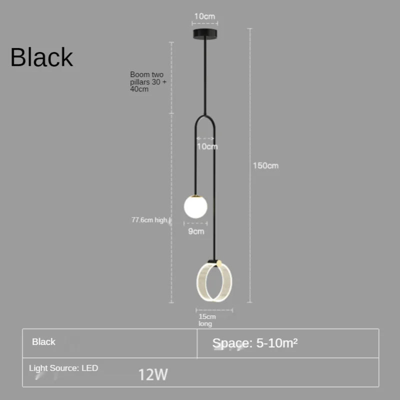 Decorbites™ Gold Luxus-LED-Hängeleuchte für Wohnzimmer, Schlafzimmer und Restaurant