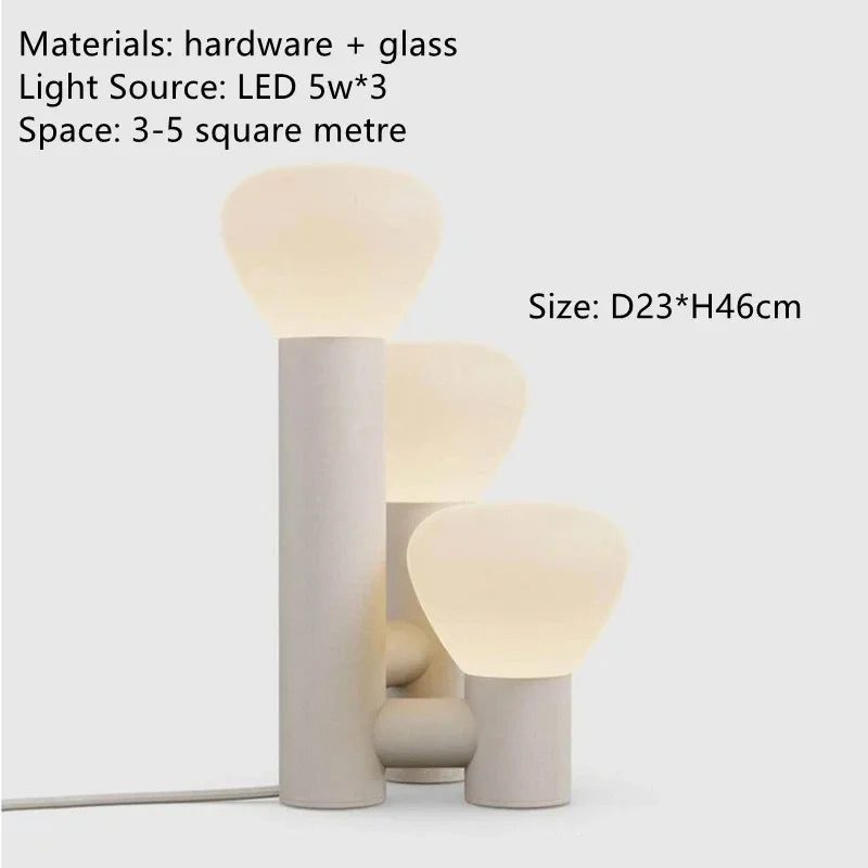 Decorbites™ Glas-Tischleuchte: Nordisches modernes minimalistisches Design für Wohnzimmer, Couchtisch, Schlafzimmer