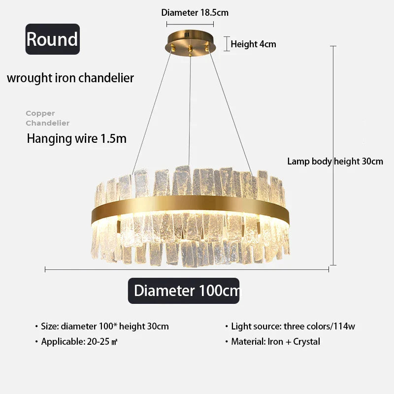 Decorbites™ Goldener Kristall-Lüster LED-Hängeleuchte – Luxuriöse moderne Glasbeleuchtung