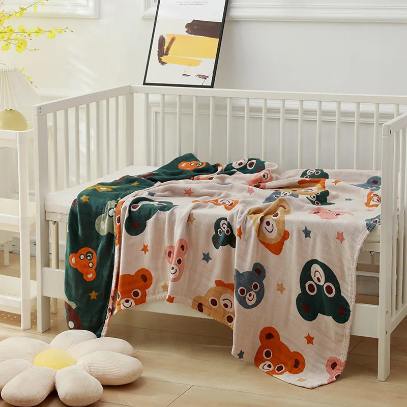 DecorBites™ Kids' 5-Layer Gauze Cotton Bath Towel - 120*150 CM