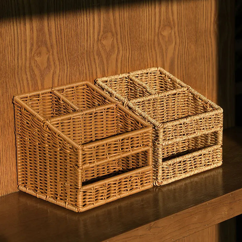 Decorbites™ Desktop-Tischbox-Stifthalter für Kleinteile Organisator Kunststoff-Aufbewahrungsbehälter